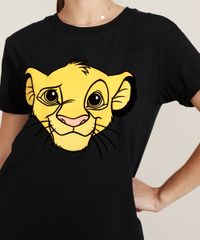 Blusa-Feminina-O-Rei-Leao-Flocado-Manga-Curta-Decote-Redondo-Preta-9960768-Preto_2