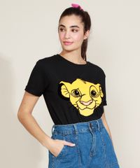 Blusa-Feminina-O-Rei-Leao-Flocado-Manga-Curta-Decote-Redondo-Preta-9960768-Preto_5