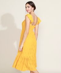 Vestido-Feminino-Midi-em-Laise-Alca-Media-com-Babados-Mostarda-9968977-Mostarda_2