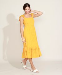 Vestido-Feminino-Midi-em-Laise-Alca-Media-com-Babados-Mostarda-9968977-Mostarda_3