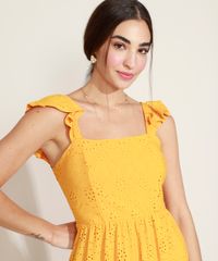 Vestido-Feminino-Midi-em-Laise-Alca-Media-com-Babados-Mostarda-9968977-Mostarda_4