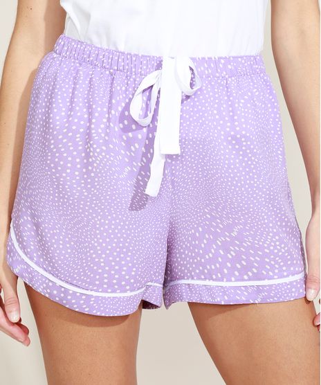Short-Feminino-Pijama-Estampado-de-Poa-com-Vies-e-Cordao-Lilas-9975185-Lilas_1