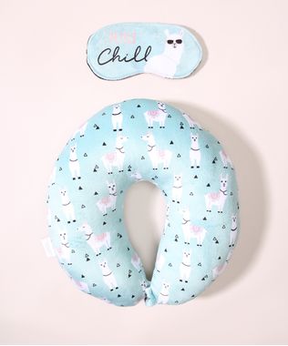 Kit-de-Apoio-de-Pescoco-Estampado-de-Lhamas---Tapa-Olho--Just-Chill--Verde-Agua-9966179-Verde_Agua_1