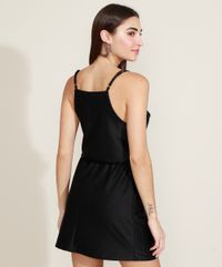 Vestido-Feminino-Curto-com-Brilho-Alca-Fina-Gola-Degage-Preta-9960971-Preto_2