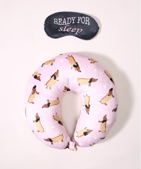 Kit-de-Apoio-de-Pescoco-Estampado-Cachorro-Hot-Dog---Tapa-Olho-com-Bordado-Rosa-9966165-Rosa_1