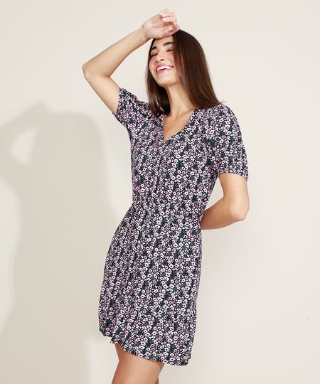 Vestido-Feminino-Curto-Estampado-Floral-Manga-Curta-Bufante-Decote-V-Roxo-9962036-Roxo_1 Vestido-Feminino-Curto-Estampado-Floral-Manga-Curta-Bufante-Decote-V-Roxo-9962036-Roxo_1