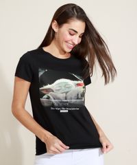Blusa-Feminina-Baby-Yoda-Mandalorian-Star-Wars-Manga-Curta-Decote-Redondo-Preta-9970253-Preto_1