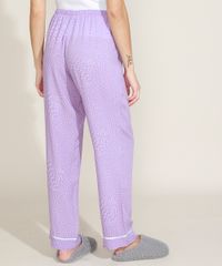 Calca-Feminina-Pijama-Estampada-de-Poa-Cintura-Media-com-Vies-e-Cordao-Lilas-9975181-Lilas_2