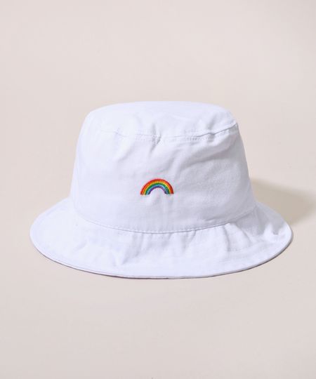Chapeu-Bucket-Hat-Unissex-Pride-com-Bordado-de-Arco-Iris-Branco-9968779-Branco_1