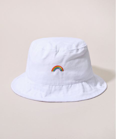 Chapeu-Bucket-Hat-Unissex-Pride-com-Bordado-de-Arco-Iris-Branco-9968779-Branco_1