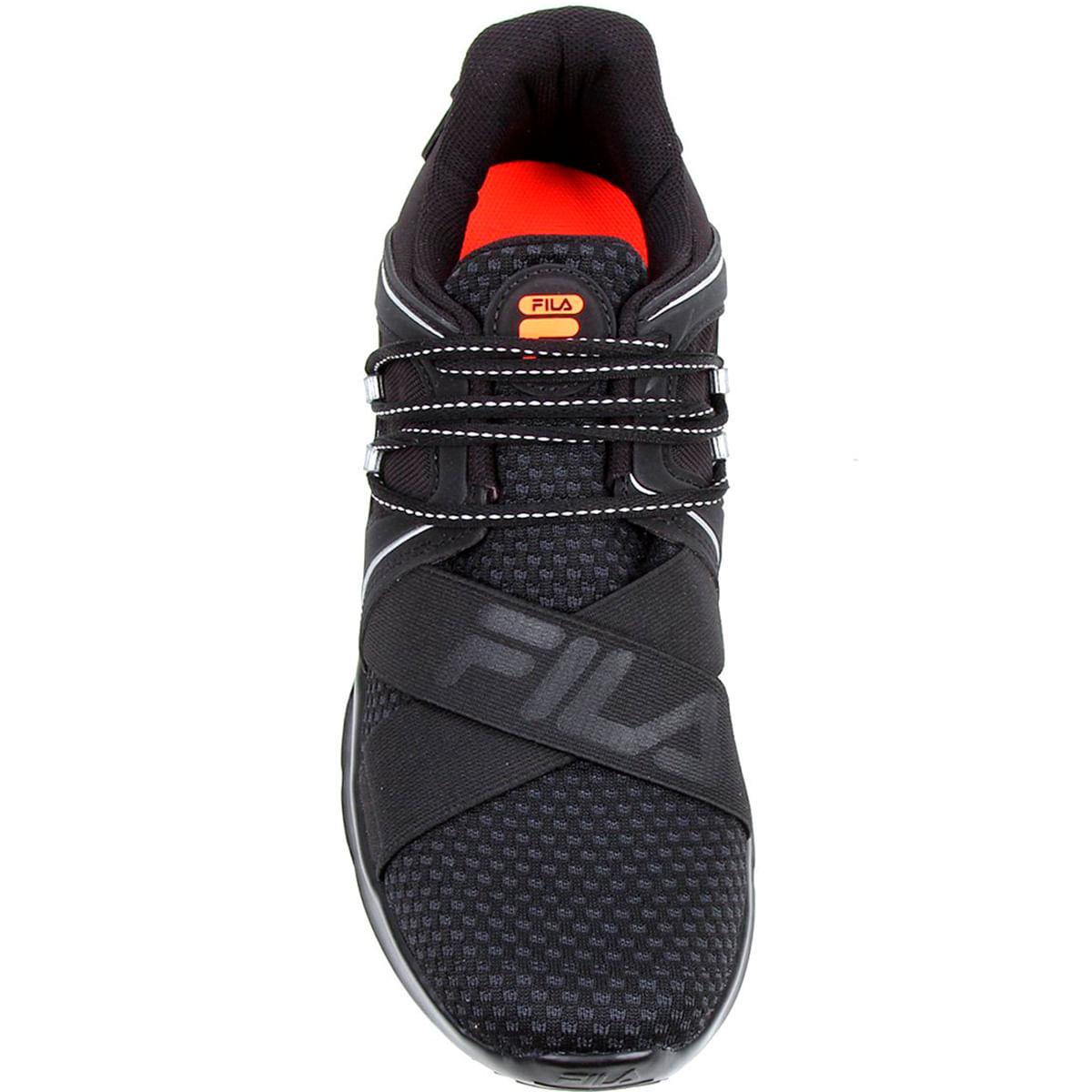 tenis fila laranja e preto
