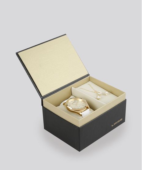 Kit-de-Relogio-Lince-Feminino-Analogico---Colar---Brinco---LRC4342L-K165C2BX-Dourado-8505951-Dourado_1