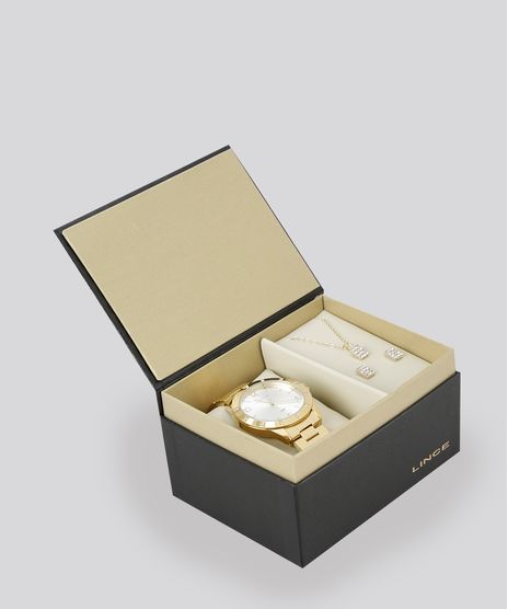 Kit-de-Relogio-Analogico-Condor-Feminino---Brinco---Colar-----CO2115SW4X-Dourado-8523741-Dourado_1