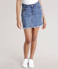 Saia-Jeans-Vintage-com-Respingos-Azul-Escuro-8736267-Azul_Escuro_1