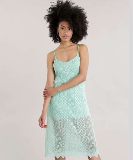 Vestido-Midi-em-Renda-Plissada-Verde-Claro-8715755-Verde_Claro_1