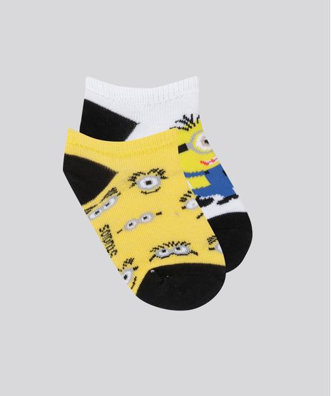 Kit-de-2-Meias-Soquete-Minions-Multicor-8702612-Multicor_1