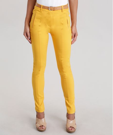 Calca-Skinny-com-Cinto-Amarelo-Escuro-8650523-Amarelo_Escuro_1