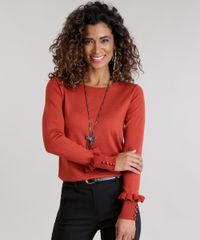 Sueter-em-Trico-com-Babados-Laranja-Escuro-8659547-Laranja_Escuro_1