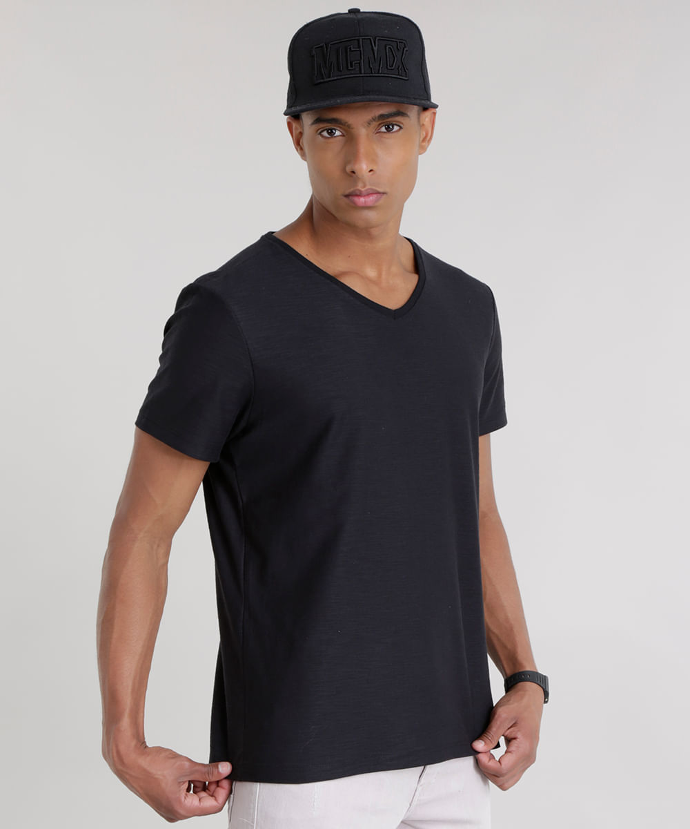 Imagem do Camiseta Flamê Básica Preta Camiseta Flamê Básica Preta