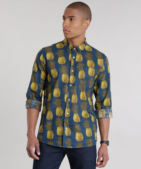Camisa-Estampada-de-Abacaxis-Azul-Marinho-8711025-Azul_Marinho_1 Camisa-Estampada-de-Abacaxis-Azul-Marinho-8711025-Azul_Marinho_1