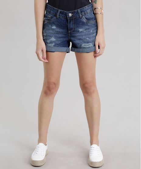 Short-Jeans-Relaxed-Destroyed-Azul-Escuro-8707476-Azul_Escuro_1