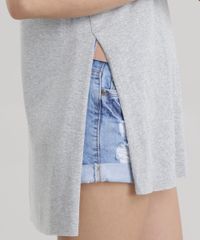 Blusa-Longa-com-Fendas-Cinza-Mescla-Claro-8773272-Cinza_Mescla_Claro_4