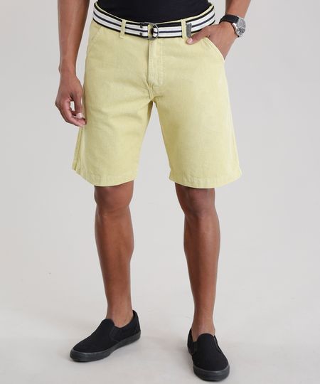 Bermuda-Reta-com-Cinto-Amarela-8725205-Amarelo_1 Bermuda-Reta-com-Cinto-Amarela-8725205-Amarelo_1