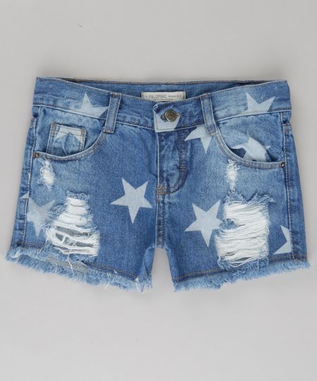 Short-Jeans-Destroyed-Estampado-de-Estrelas-Azul-Medio-8733164-Azul_Medio_1
