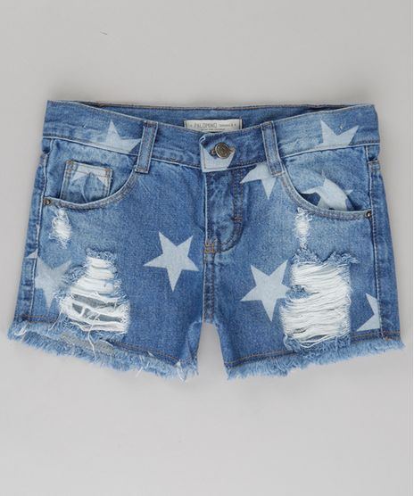 Short-Jeans-Destroyed-Estampado-de-Estrelas-Azul-Medio-8733164-Azul_Medio_1
