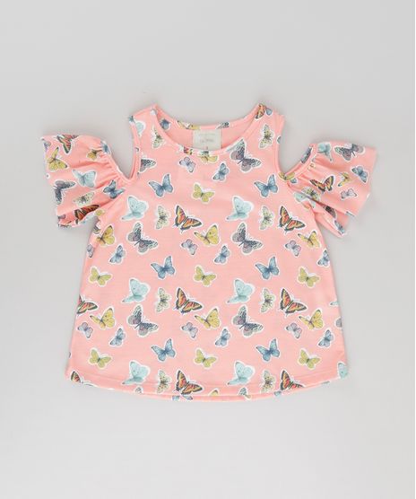 Blusa-Open-Shoulder-Estampada-de-Borboletas-Coral-8742057-Coral_1