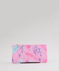 Mochila---Porta-Treco-Estampada-de-Penas-Rosa-8648779-Rosa_4