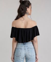 Blusa-Cropped-Ombro-a-Ombro-com-Babado-Preta-8787124-Preto_2