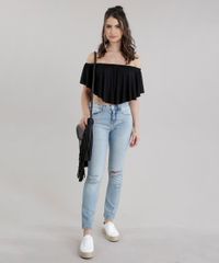 Blusa-Cropped-Ombro-a-Ombro-com-Babado-Preta-8787124-Preto_3
