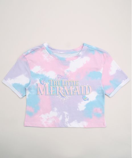 Blusa-Juvenil-Cropped-A-Pequena-Sereia-Estampada-Tie-Dye-Manga-Curta-Multicor-9962335-Multicor_1