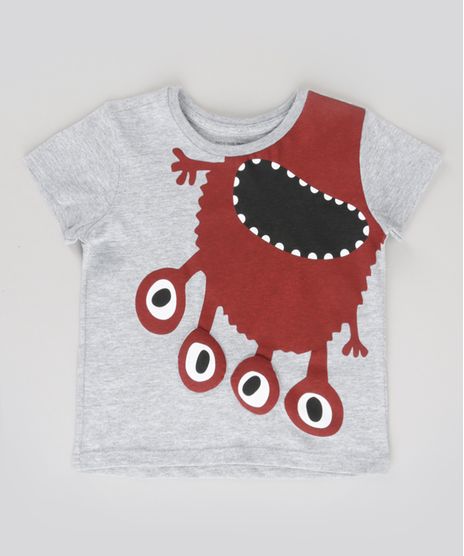 Camiseta-Monstro-com-Patch-Cinza-Mescla-8759835-Cinza_Mescla_1