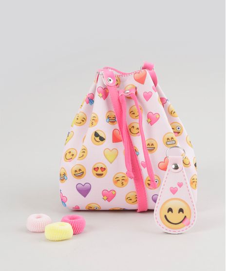 Bolsa-Saco-Estampada-Emoticon---Elasticos-de-Cabelo-Rosa-Claro-8665784-Rosa_Claro_1