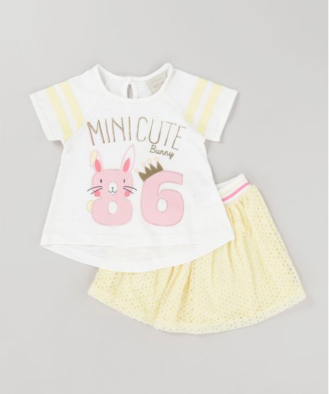 Conjunto-de-Blusa--86--Off-White---Saia-em-Renda-Amarelo-Claro-8724689-Amarelo_Claro_1