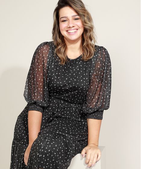 vestido plus size com tule