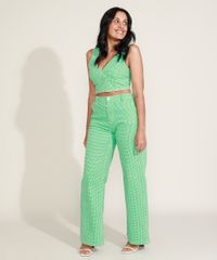 Top-Cropped-de-Sarja-Feminino-Estampado-Xadrez-Vichy-Alca-Larga-Decote-V-Verde-9974069-Verde_3