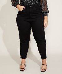 Calca-de-Sarja-Feminina-Plus-Size-Mindset-Slouchy-Cintura-Super-Alta-Preta-9972959-Preto_1