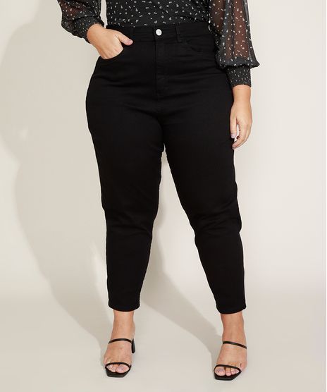 Calca-de-Sarja-Feminina-Plus-Size-Mindset-Slouchy-Cintura-Super-Alta-Preta-9972959-Preto_1
