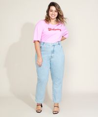 T-Shirt-Feminina-Plus-Size-Mindset--Sickening--Manga-Curta-Decote-Redondo-Rosa-9973139-Rosa_3
