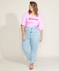 T-Shirt-Feminina-Plus-Size-Mindset--Sickening--Manga-Curta-Decote-Redondo-Rosa-9973139-Rosa_6