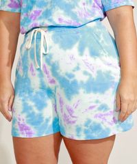 Short-de-Moletom-Feminino-Plus-Size-Mindset-Cintura-Alta-Estampado-Tie-Dye-com-Bolsos-Azul-Claro-9974835-Azul_Claro_1