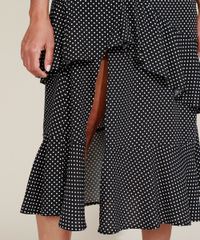 Saia-Feminina-Mindset-Midi-Estampada-de-Poa-em-Camadas-com-Babado-e-Fenda-Preta-9974843-Preto_4