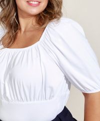 Blusa-Feminina-Plus-Size-Mindset-com-Franzido-Manga-Bufante-Decote-Redondo-Branca-9974063-Branco_4