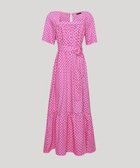 Vestido-Feminino-Mindset-Longo-Estampado-de-Poa-com-Recortes-e-Faixa-para-Amarrar-Manga-Bufante-Rosa-9974559-Rosa_6