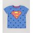 Camiseta-Super-Homem-com-Estampa-de-Estrelas-Azul-8778027-Azul_1