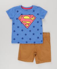 Camiseta-Super-Homem-com-Estampa-de-Estrelas-Azul-8778027-Azul_3