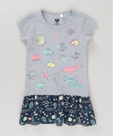 Vestido-com-Estampa-de-Peixinhos-Cinza-Mescla-8723661-Cinza_Mescla_1